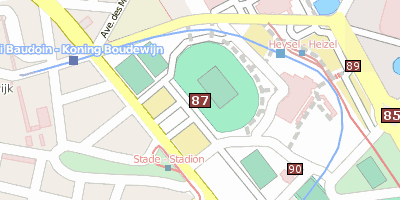 König-Baudouin-Stadion Stadtplan