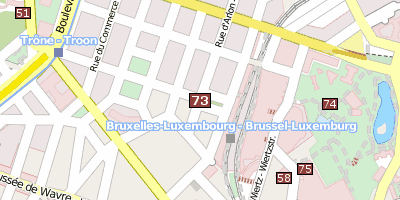 Europäische Institutionen Stadtplan