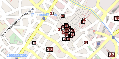Stadtplan Kakao- und Schokoladenmuseum Brüssel
