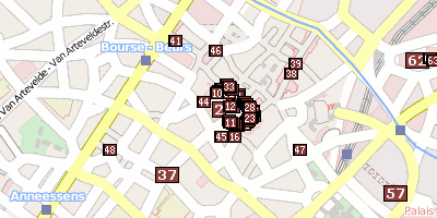 Stadtplan Rathaus Brüssel Brüssel