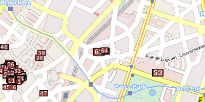 Stadtplan St. Michael und St. Gudula Kathedrale Brüssel