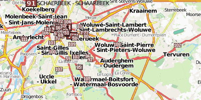 Stadtplan Zentralafrikanisches Museum Brüssel